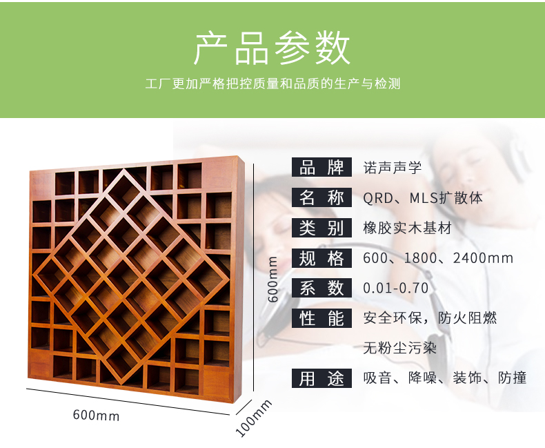 擴散體吸音板參數(shù)